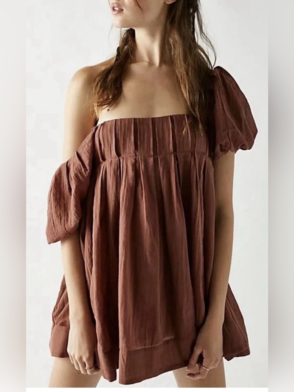 Free People Marina Mini Dress Light Brown Size M